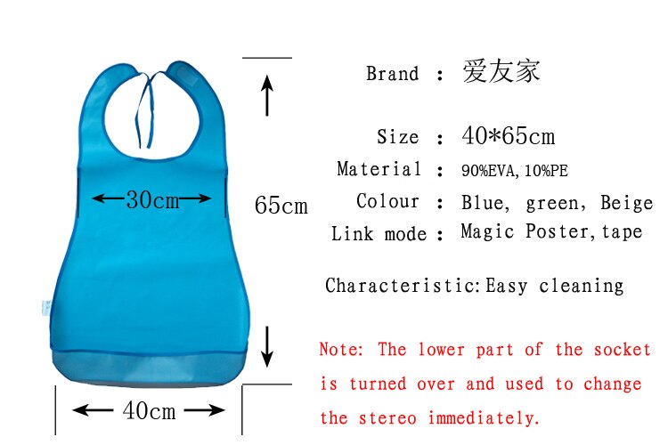 Bavoir de grande taille pour le repas | 1 pièce, imperméable à l'eau, Anti-huile réutilisable, bavoir de dîner de grande taille pour adultes âgées