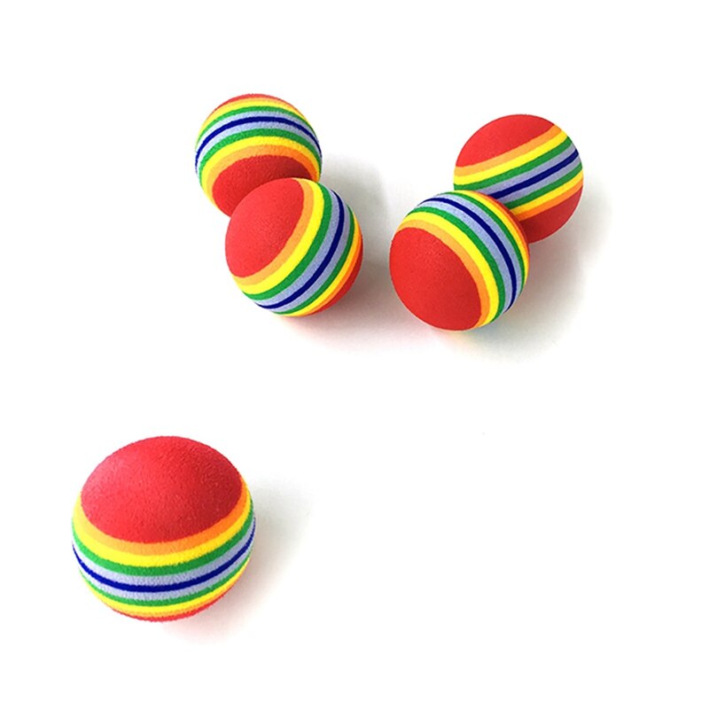 10Stck Regenbogen Ball Katze Spielzeug Bunte Ball Interaktive Haustier Kätzchen kratzen Natürliche Schaum EVA Ball Ausbildung Haustier Lieferungen Produkt