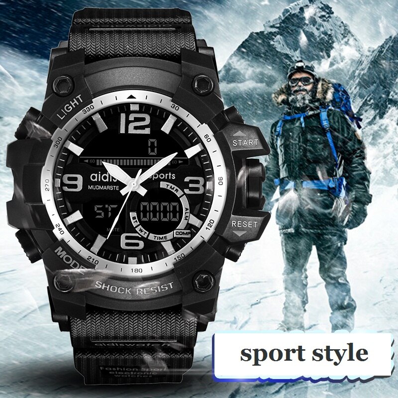Addies herenhorloges g-stijl heren sporthorloge lichtgevende horloges heren sporthorloge heren waterdicht 30 meter waterbestendig