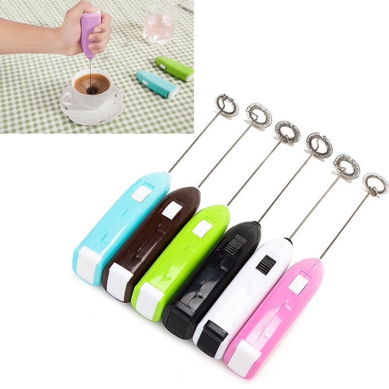 Batidor de huevos de acero inoxidable, mezclador semiautomático de batidor de huevos para batir y batir, utensilio de cocina, prensa Manual, batidor giratorio: Mini  random color