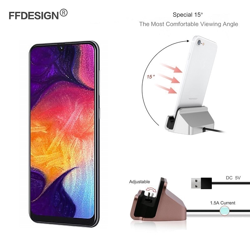 Android Charger USB Type C Charging Dock Station Base Cradle Charger for Samsung Galaxy A70 A50 A40 A40s A30 A20e A20 A10 A60