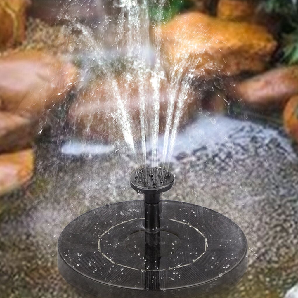 Solar Powered Water Fountain Pond Pool Patio Decorative Water Sprinkler with 4 Nozzles