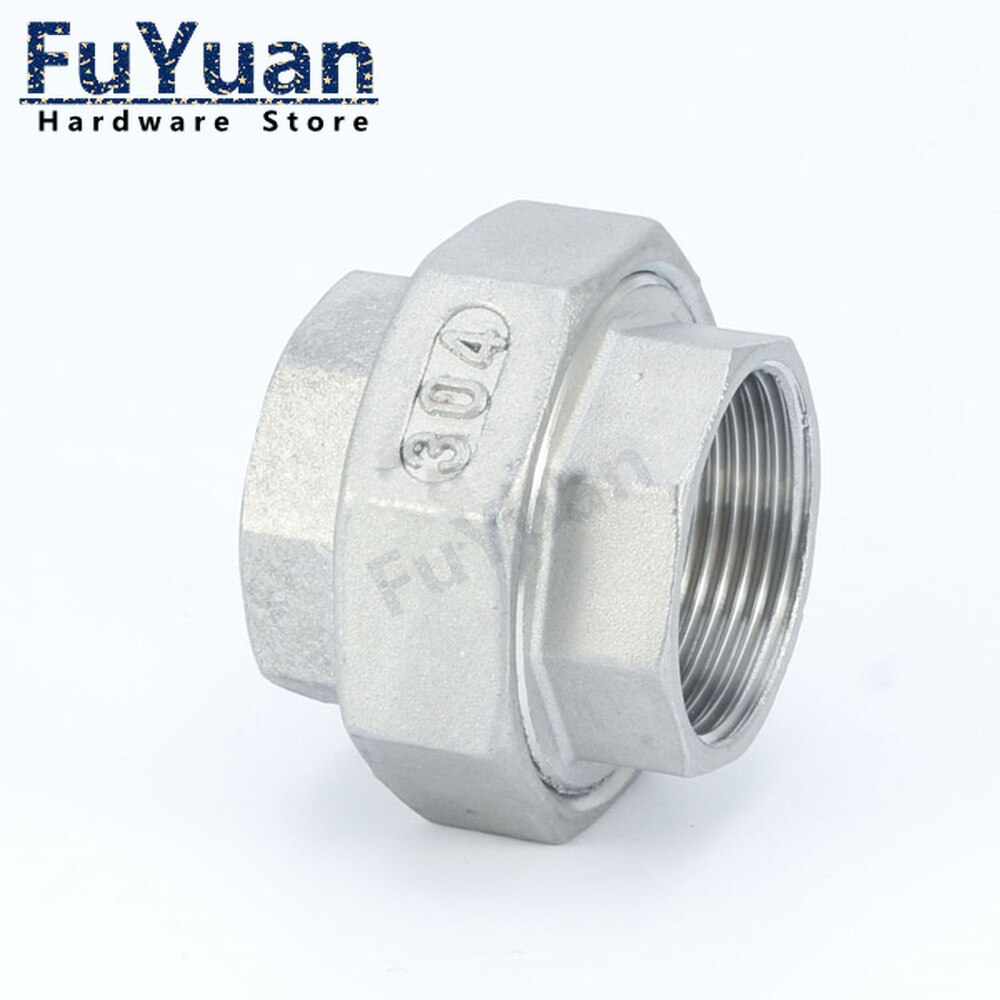 Screw Water Pipe Joint 1/8&#39;&#39; - 4&#39;&#39; BSPT Female Threaded Union Stainless Steel SS 304 Cast Pipe Fitting Class 150