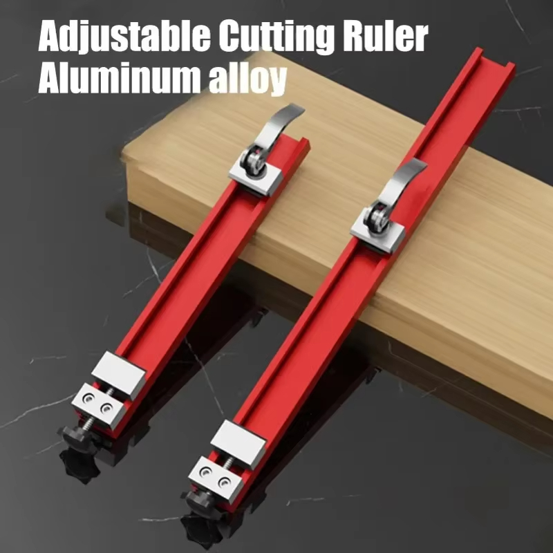 Woodworking Router Bevel Edge Support Clamp - Aluminum Alloy Adjustable Guide Rail for Wood Cutting Machine Durable Anti-Slip