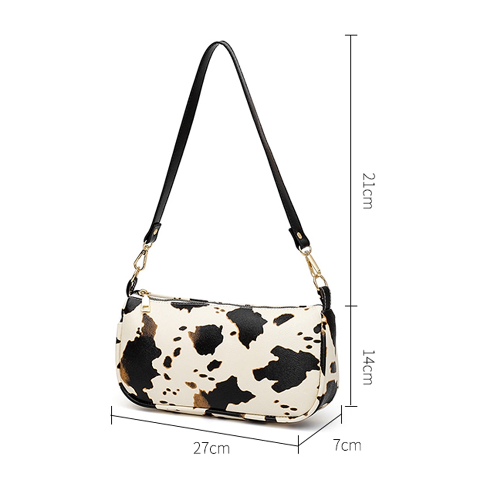 Vache lait modèle femmes sac à main classique Texture créative délicate Chic femme PU sous les bras épaule fourre-tout sacs
