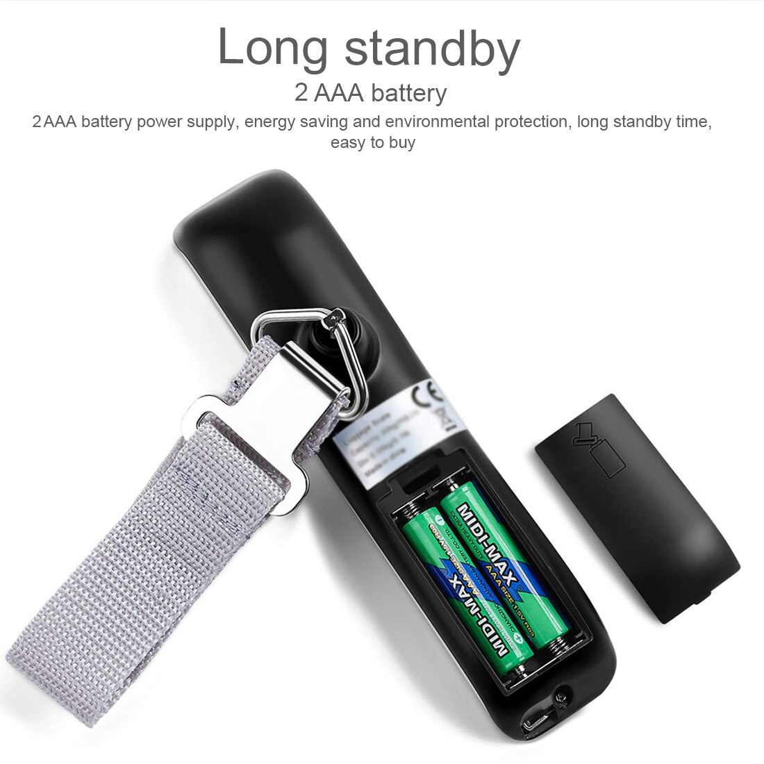 50kg/110Lbs Luggage Scale with Handy Bubble Level and Tape Measure For Traveler Electronic Balance Baggage Weight Scale