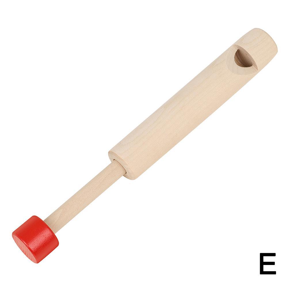 Holz Pfeifen ziehen-aus Holz Flöte Einstellbare Pfeife Klang Schiebe Piccol Für freundlicher Nette Zeichnung Spielzeug Musical Instrumente V1a0: E