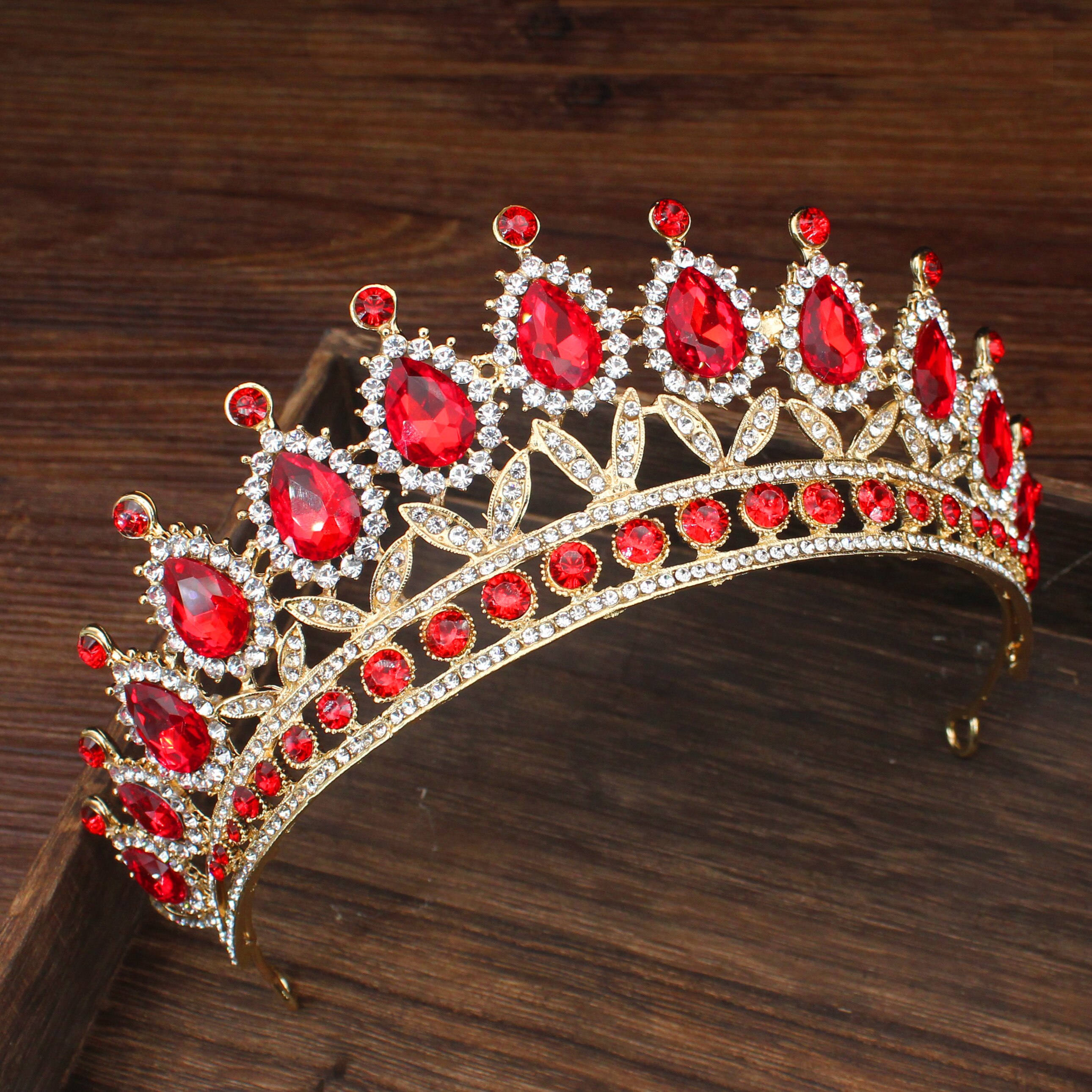 Bruiloft Kristal Bruids Tiara Kroon Koningin Bruid Diadeem Haar Sieraden Hoofd Sieraden Accessoires Voor Vrouwen Pageant Hoofddeksel