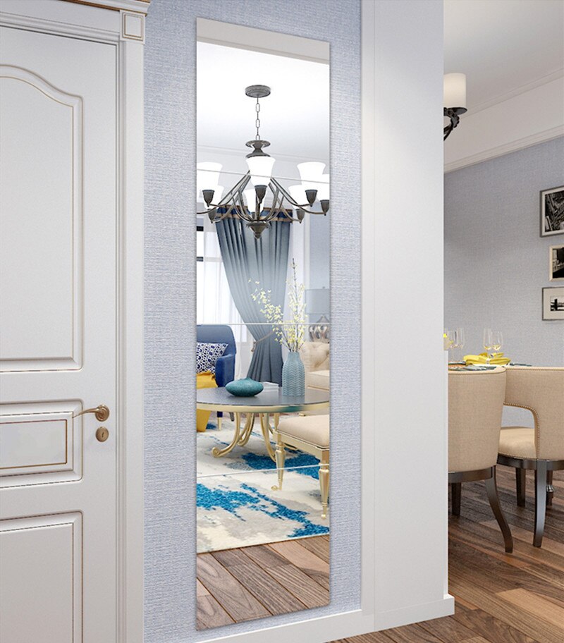 4pc/ sæt akryl spejl 39 "  x 9.8 " fuld kropslængde spejl brudsikker nøjagtig reflektion dekorative spejle dressing spejl