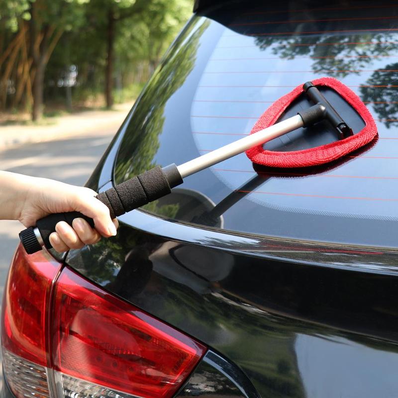 Microfiber Auto Window Cleaner 28Cm-47Cm Intrekbare Handvat Auto Window Ruitenwisser Cleaner Brush Car Auto Cleaning tool