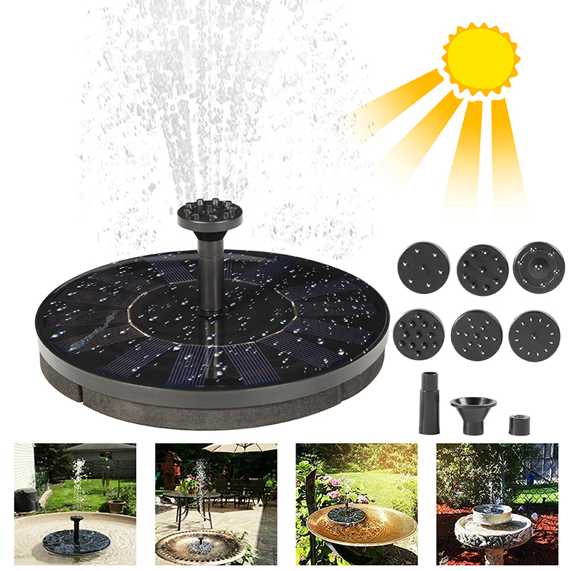 13m Mini Solar Water Fountain Pool Pond Waterfall Fountains Bird Baths Solar Powered Floating Water Garden Outdoor Decoration