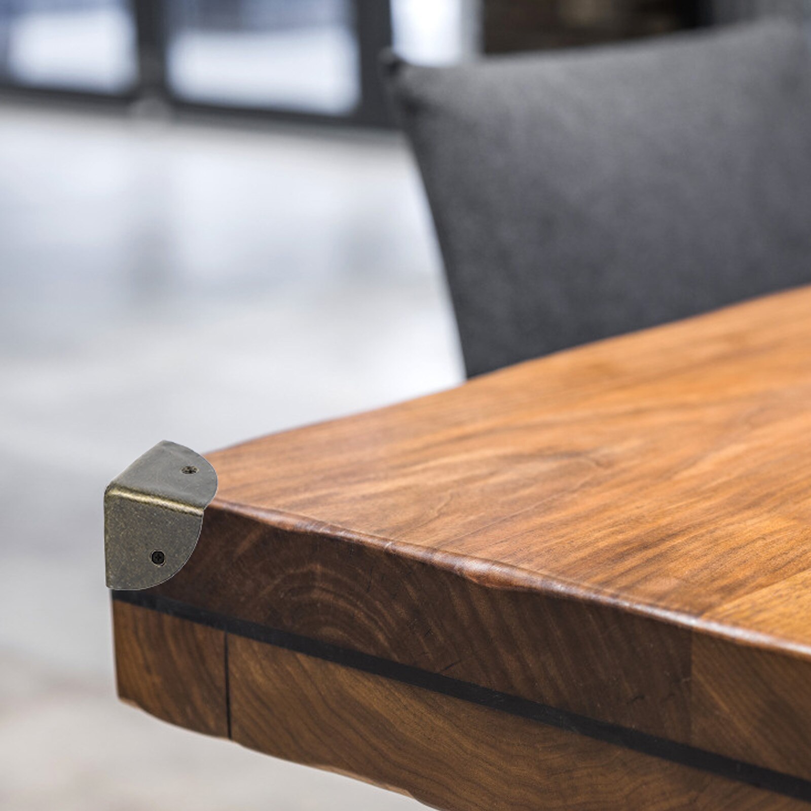 12pcs Wooden Box Triangle Corner Protector Metal Case Edge Guards Safety Cover Edge Corner Guard Edge Safety Bumpers Wrap Corner