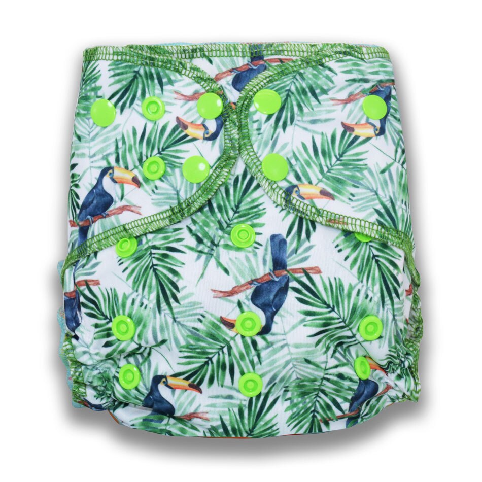 Miababy – couche épaisse AI2 en coton et bambou pour bébé, couche imperméable en tissu pour la nuit, 1 pièce: CP22clothnappy