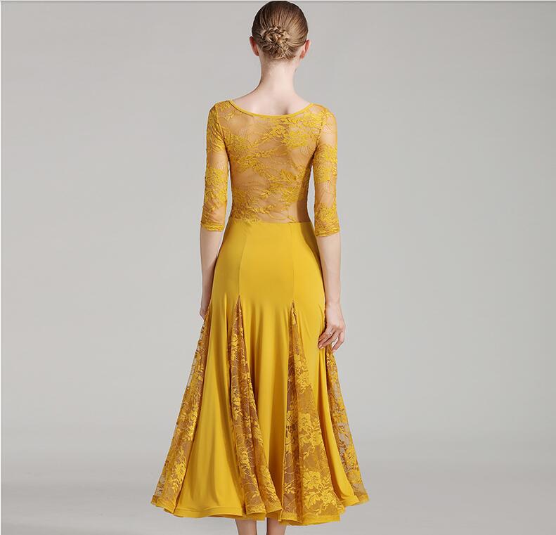 Spanish flamenco dress Woman ballroom waltz dresses Standard Ballroom dance dress Lace
