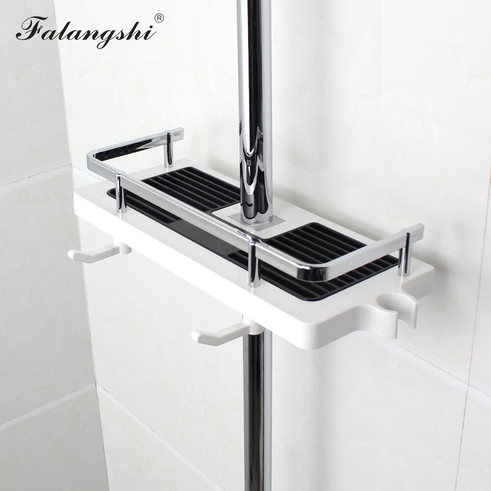 Bathroom Shower Storage Rack Holder Organizer ABS Plastic Bathroom Shelves With Hooks Shampoo Holder Shower Head Holder WB8009