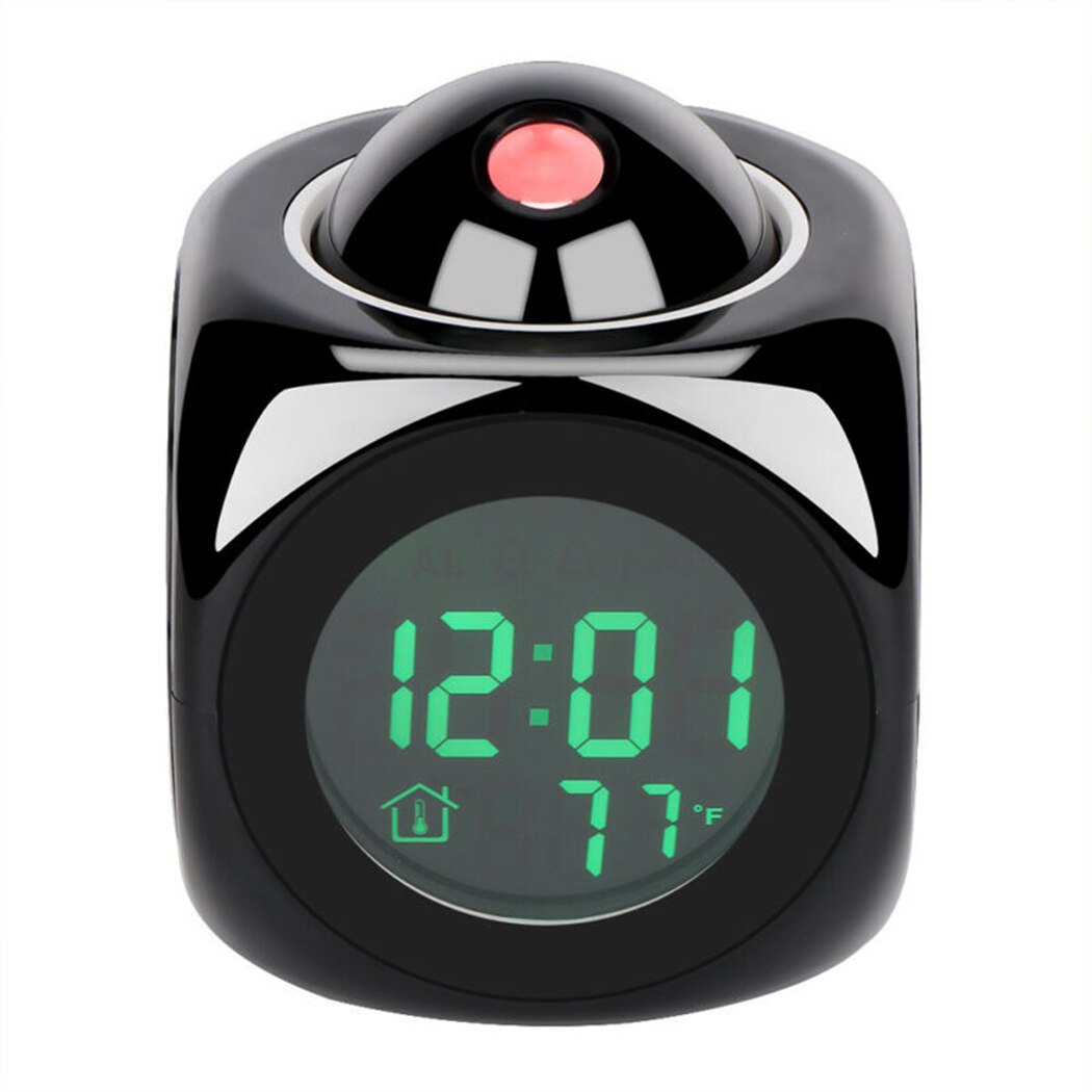 Voice Talking Time Alarm Clock Temperature Wall/Ceiling Display Projection