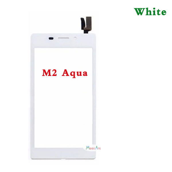 4.8 &quot; för sony xperia  m2 s50h d2302 d2303 d2305 d2306 och  m2 aqua  d2403 pekskärm digitaliserare frontglassensorpanel: M2 vattenvitt inget verktyg