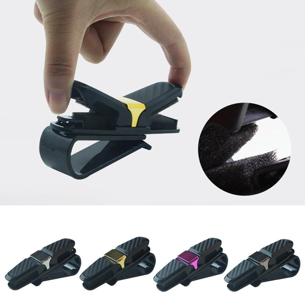 S-Type Carbon Solderen Auto Bril Clip Zonnebril Dubbele Clip Zonneklep Zonnebril Wetsvoorstel Houder Multifunctionele Auto Levert