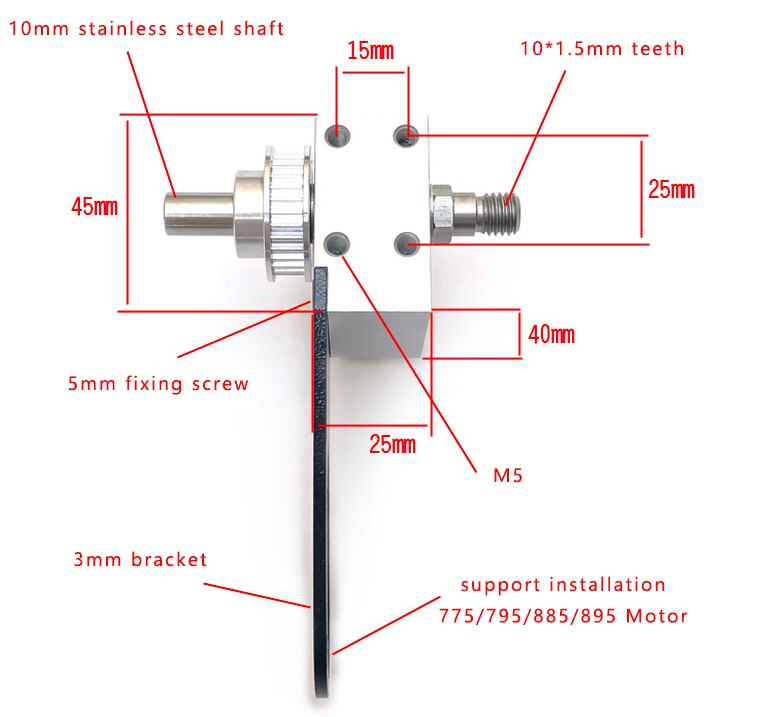 Small table saw spindle, precision unpowered diy miniature chainsaw, table saw spindle assembly