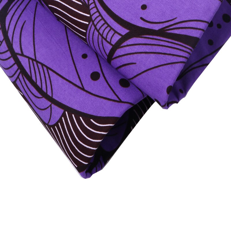 African Fabric Purple Flowers Print Fabric 6Yards\lot