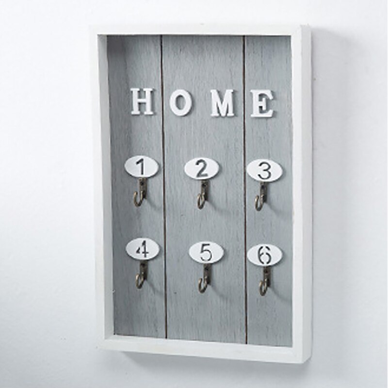 Hout Sleutel Haak Cargo Opbergdoos Muur Gemonteerde Muur Decor Jas Toetsen Zakken Kleren Opknoping Haak Opslag Houder Diversen opslag: Black photo frame