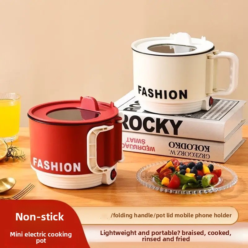 Bærbar liten elektrisk komfyr utendørs reise multifunksjonell dampkoking integrert elektrisk wok riskoker