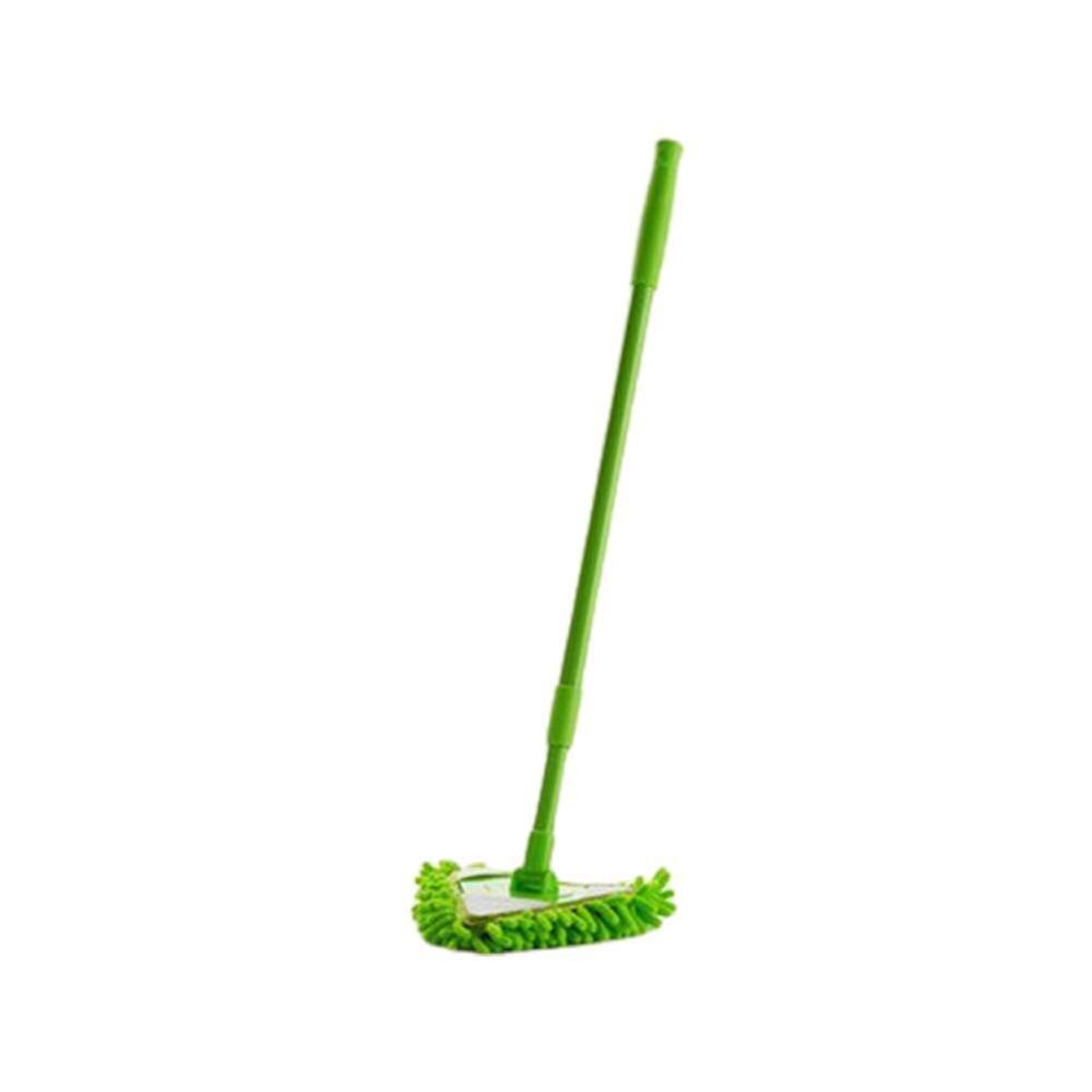 180 graders drejelig justerbar trekant rengøring moppe væg loft rengøringsbørste moppe vask støvbørste husholdningsrengøringsværktøj: Grøn moppe