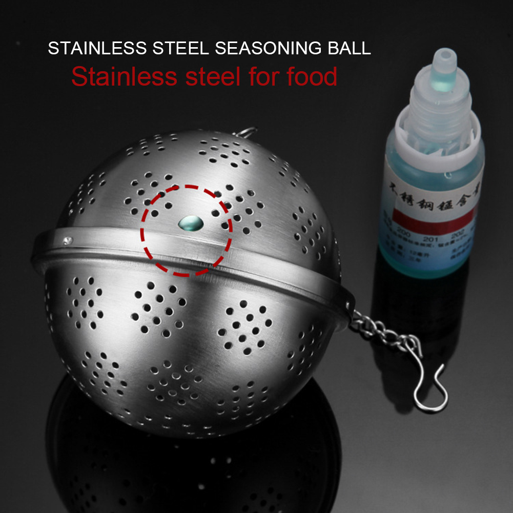 1pc- ball teinfuser nettfilter sølv rustfritt stål kule tekoker sil tefilter låsynge hjem kjøkkenverktøy s/m/l