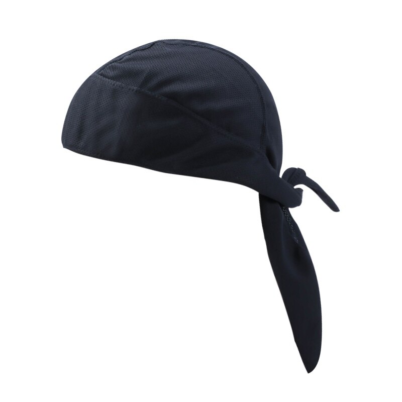 Pañuelo para Ciclismo de secado rápido, pañuelo para la cabeza, para hombre, para correr, para el verano, pañuelo para la cabeza, gorro pirata, gorro, diadema: Black