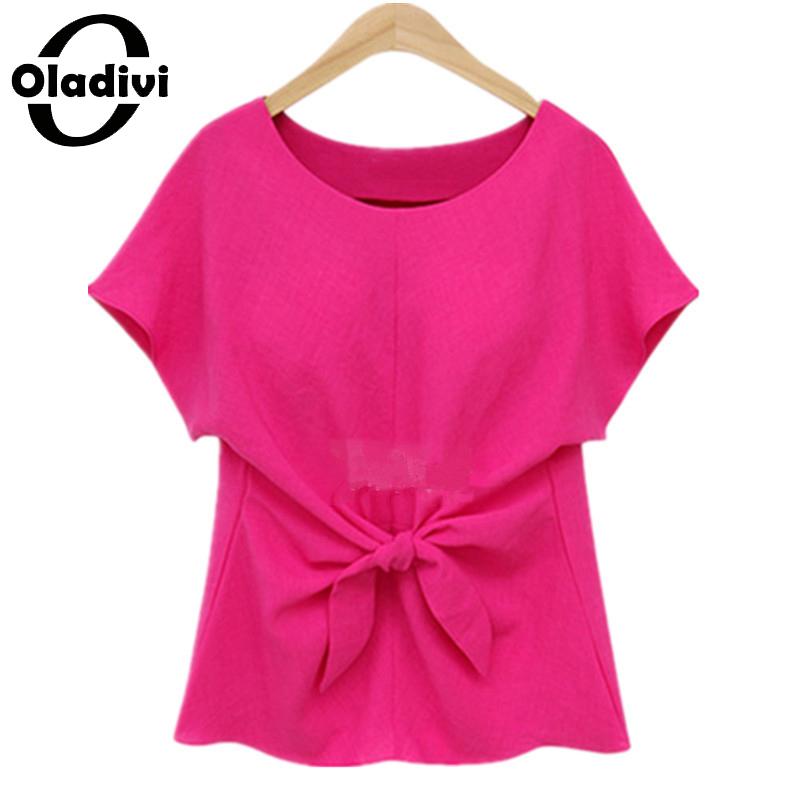 Xl Xxxxxl Plus Size Vrouwen Kleding Zomer Stijl Mode Dame Top Boog Shirts Chiffon Blouses Vrouwelijke Tunieken Camisas Femininas