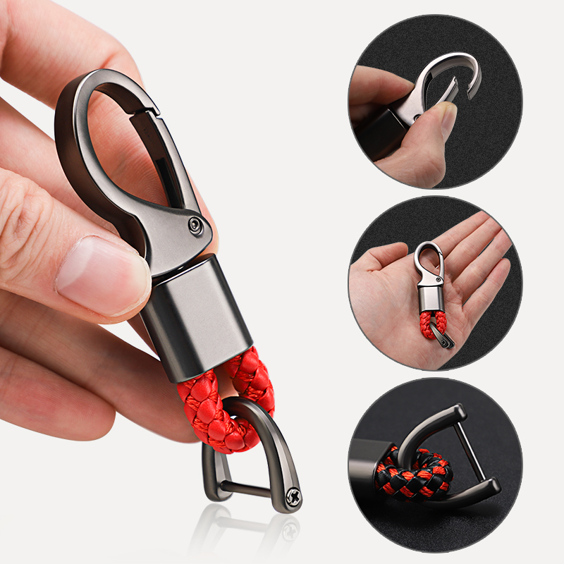 LLavero de cuerda trenzada de aleación de Zinc, accesorios de llavero de estilo de coche para Nissan Juke Qashqai J11 Note Pathfinder Patrol Y62 Skyline