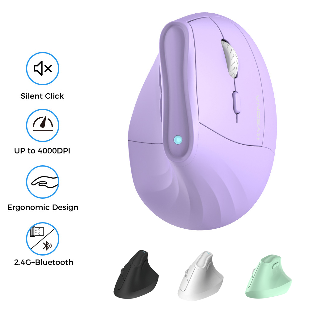Wireless Vertical Mouse USB 2.4G Wireless Mice Ergonomic Bluetooth Gaming Mouse AAA battery Mice 4000DPI For Laptops PC