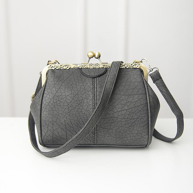 Vrouwen Tas Schouder Handtas Messenger Tassen Voor Vrouwen Clip Crossbody Rits Hasp Tote Tas Vrouwen Lederen Tassen: Grijs