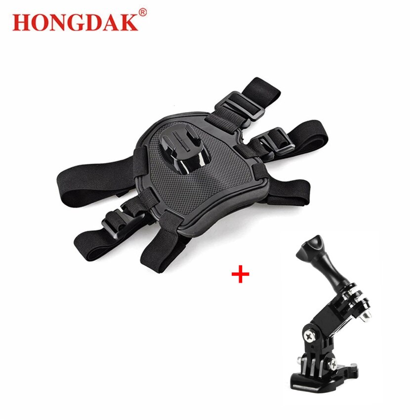 Hongdak – harnais réglable pour Gopro, Kit de récupération de chien, ceinture de poitrine, crochet en J, boucle de Base: with mount 2