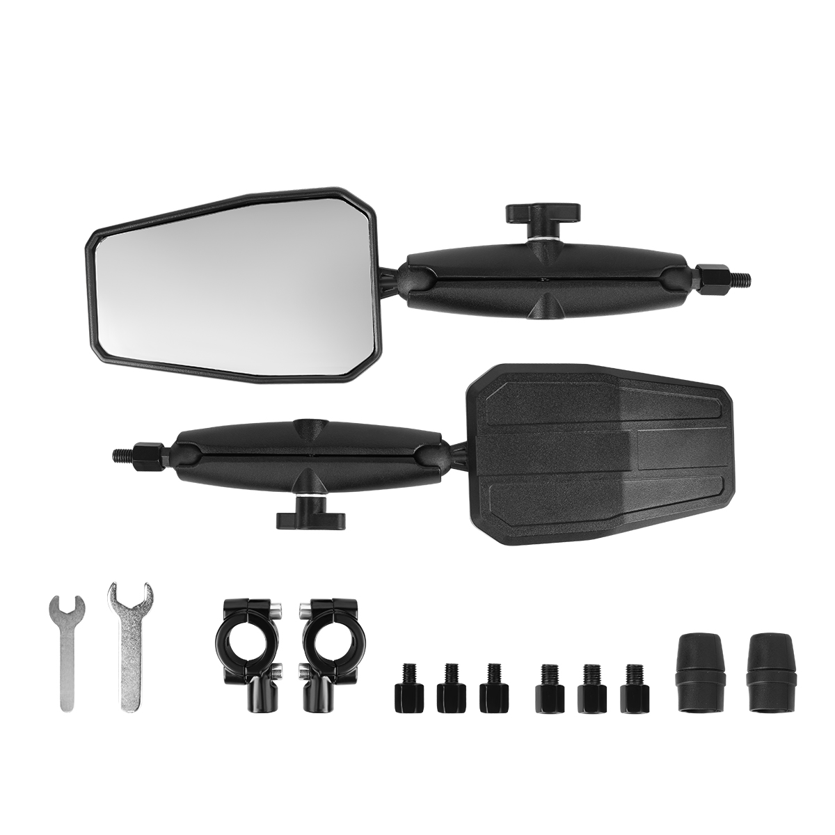 Bike Rear View Mirror Reflector Adjustable Rotatable Handlebar Mirror Clear Rearview Electric Scooter Cycling Bicycle Accessorie: Default Title
