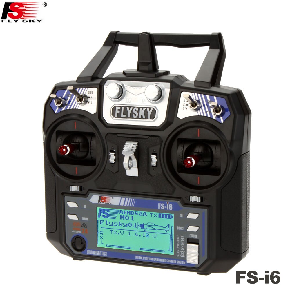 FlySky FS-GT5/I4/I6 2.4G 6CH Transmitter Remote Controller with FS-BS6 Receiver With ABS function Compatible Model Cars Boats: Flysky FS-i6