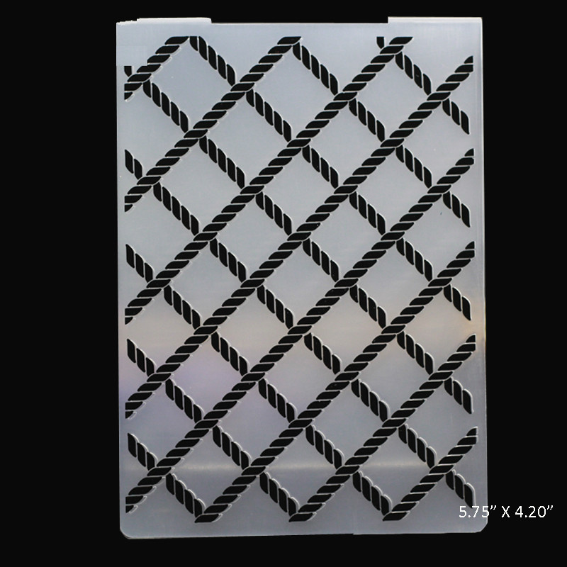 Heart Flower Lace Leaves Plastic Embossing Folders Stencils Template for DIY Paper Cards Album Scrapbooking Decoration: lattice