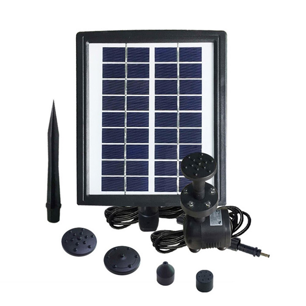 2.8 W LED Solar Water Pump Standing Submersible Water Fountain for Pond Pool Aquarium Fountains Spout Garden Patio