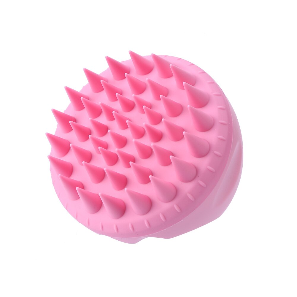 baby Shampoo Scalp Brush Pointed Hair Brush Shampoo Scalp Comb Head Hair Washing Cleaning Massager for kids#38: Pink