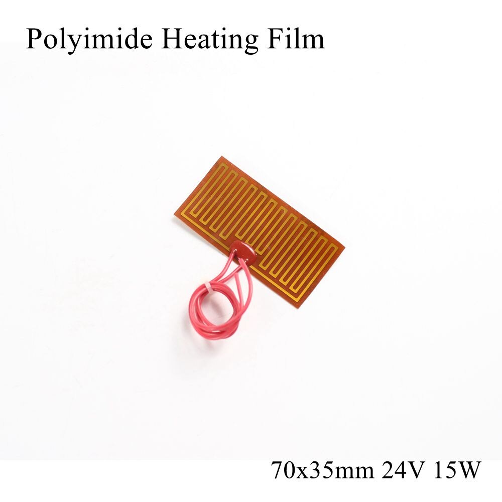 Plaque Film chauffant en Polyimide 5V 12V 24V PI | Coussin pour panneau chauffant électrique, tapis électrotherma adhésif Flexible, aluminium chauffant l'huile: 70x35mm