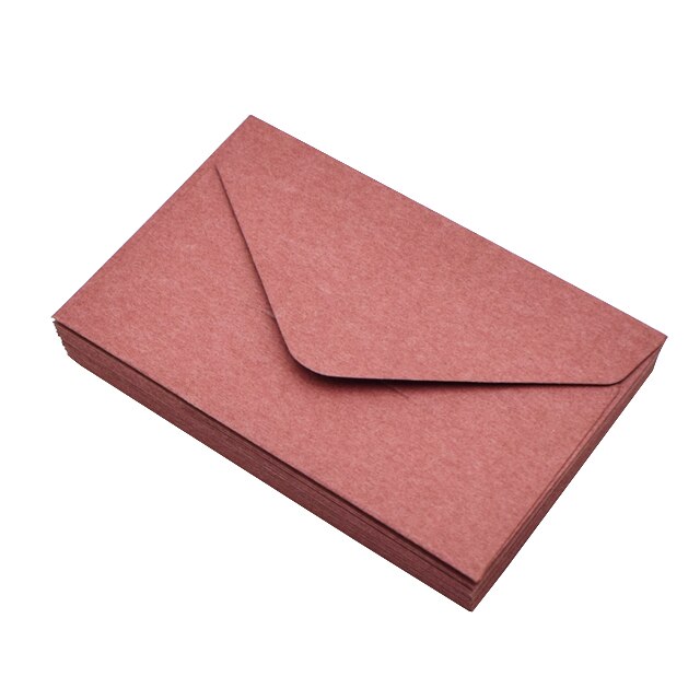 Sobres de papel pequeños clásicos, sobres coloridos en blanco, 10,5x6,7 cm, tarjetas de felicitación, invitación de boda, sobre de , 20 Uds.: Purplish red