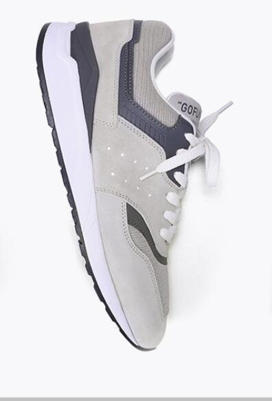 Xiaomi Mijia 90 points leather retro shoes casual sports shoes breathable refreshing mesh men's Running shoes: Gray / 9