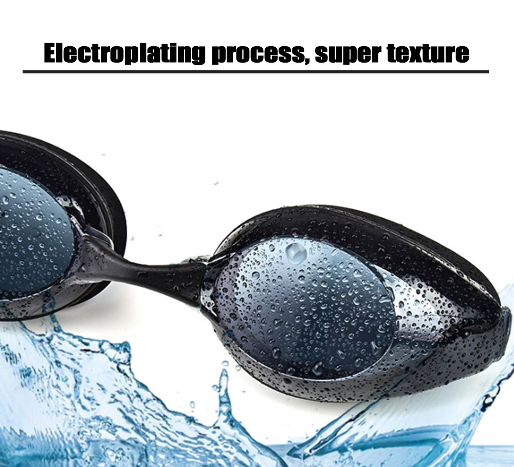 Men Swimming Goggles Anti Fog Uv Nose Bridge Adjustable Plating Waterproof Women Swim Glasses Adult Eyewear Earplug