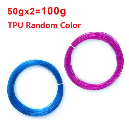 Filamento flessibile TPU 1,75 mm 200 g Filamento traslucido TPU Materiale di stampa 3D Filamento che si illumina al buio Filamento arcobaleno Blu