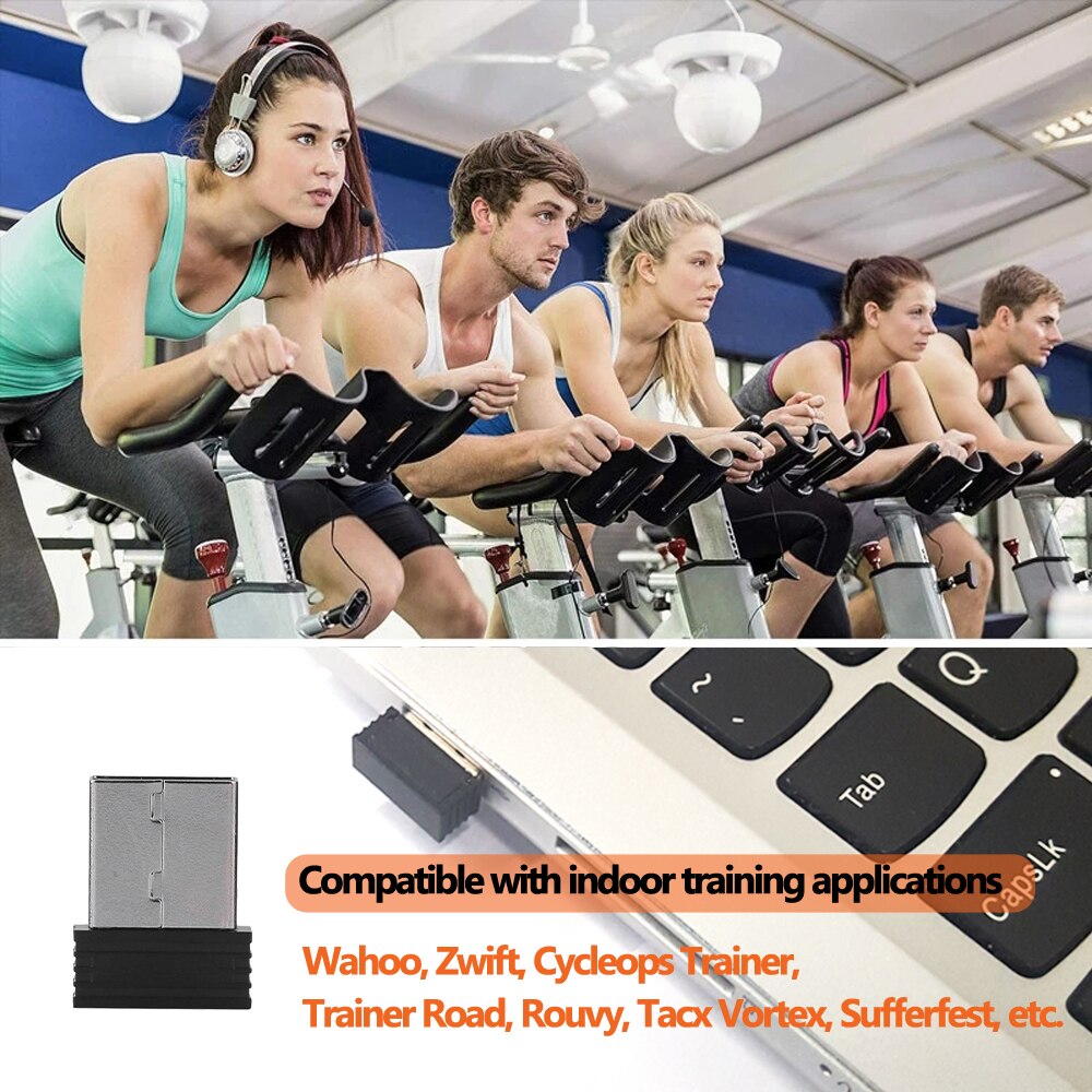 Adaptador de palo USB ANT +, Sensor transmisor para entrenamiento de bicicleta, para Garmin Zwift Wahoo Bkool TACX Onelap