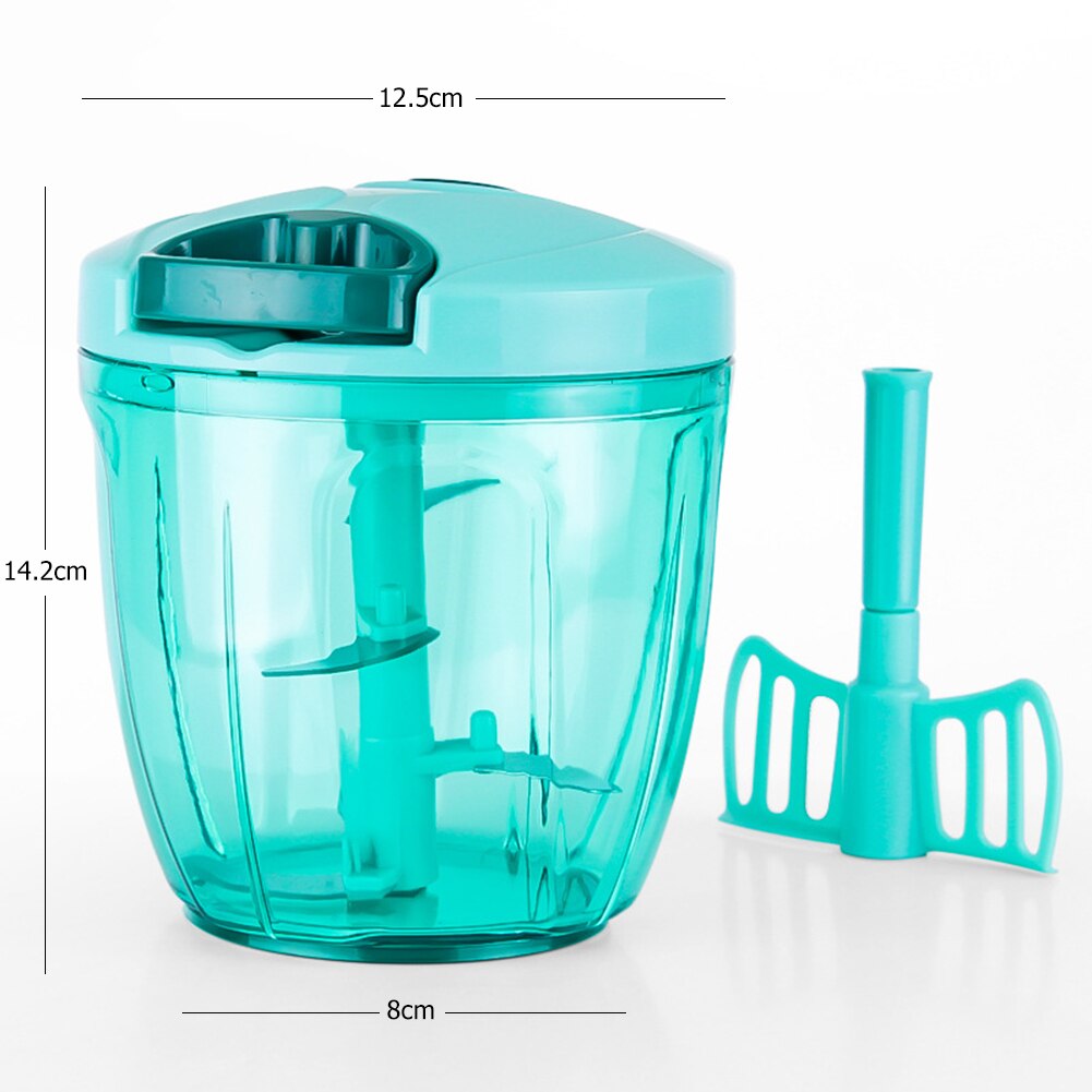 Handleiding Fruit Groente Chopper Hand Pull Voedsel Cutter Ui Noten Grinder Mincer Shredder Multifunctionele Keuken Accessoires: Height 142mm B