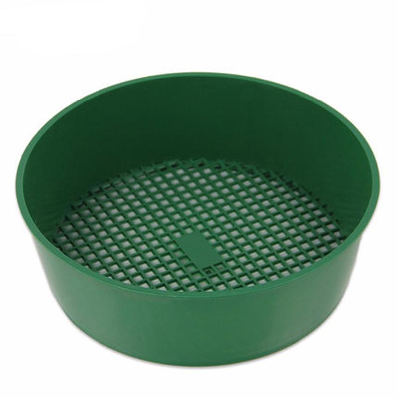 Filter Earth and Stone Mesh Gardening Tool Plastic Green Mini Garden Garden Sieve Sturdy Fine Mesh Sieve