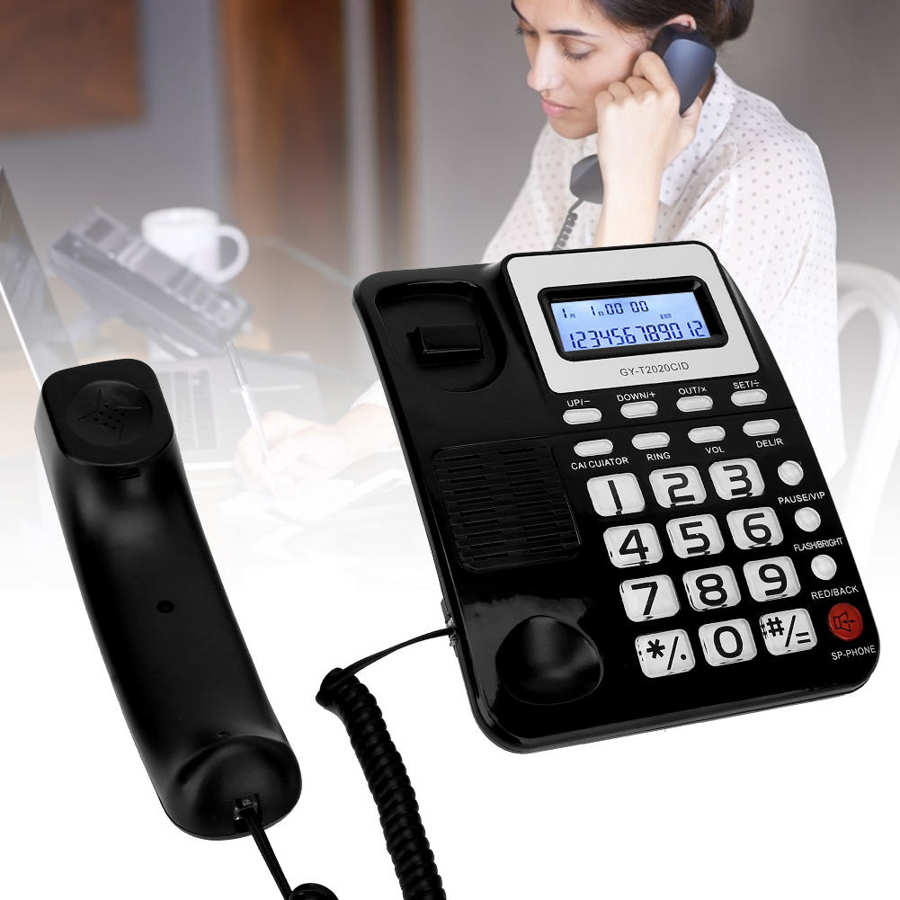 ABS GY-T2020CID Wired Telephone with Speaker Voice Recorder Caller ID Display Calculater telefon