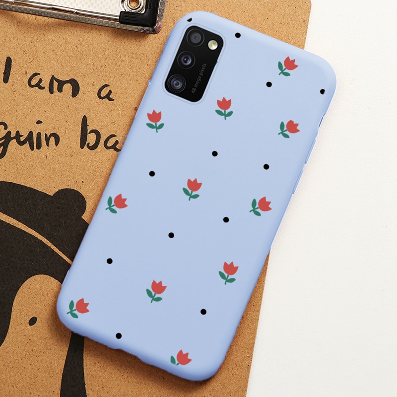 Phone Case For Samsung Galaxy A41 Cover 6.1" Flower Butterfly Soft Silicone Cases For Samsung A 41 a41 Back Cover Fundas Protect: Kqz95-12xhohua