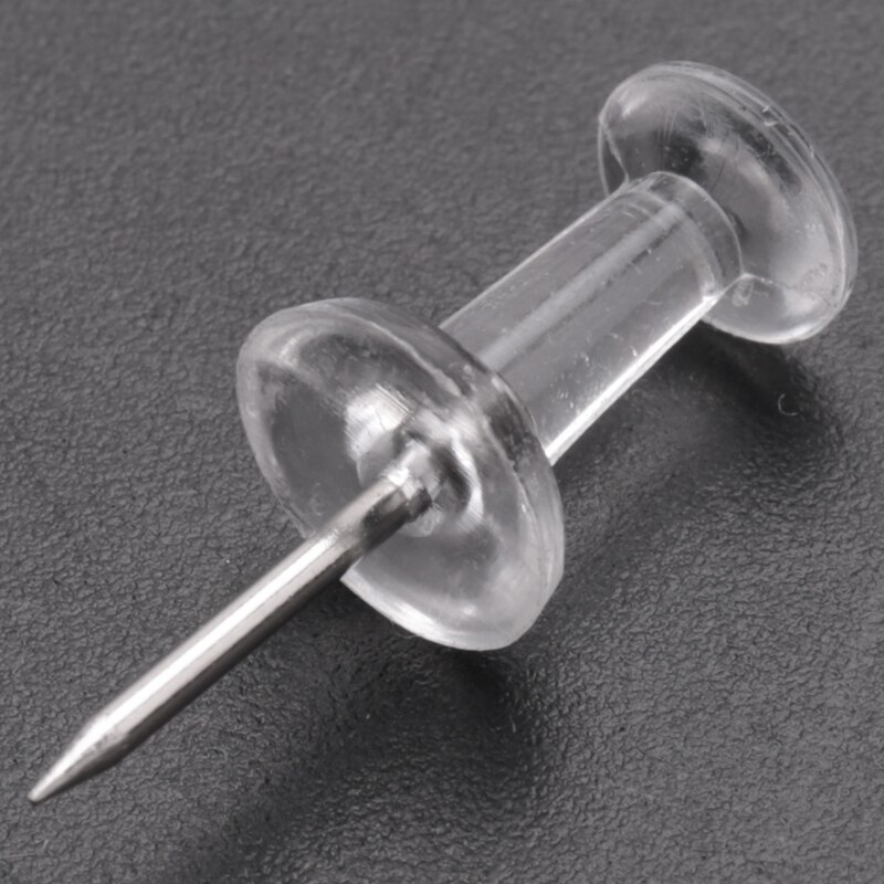 40pz puntine da disegno trasparenti puntine da disegno in acciaio scuola ufficio bacheca